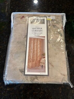 Croscill Beige Floral Ivy Shower Curtain Panel